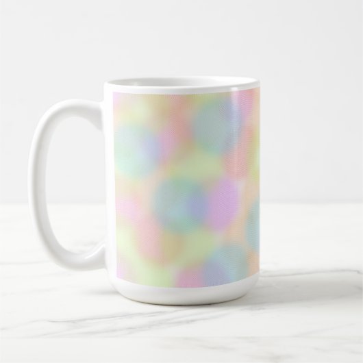 Mug Pastel arc-en-ciel coloré Motif circulaire géométr (Gauche)