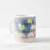Mug Pastel Balloons Joyeux Anniversaire Nom personnali (Devant gauche)