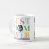 Mug Pastel Best Mom Ever cadeau photo (Devant gauche)