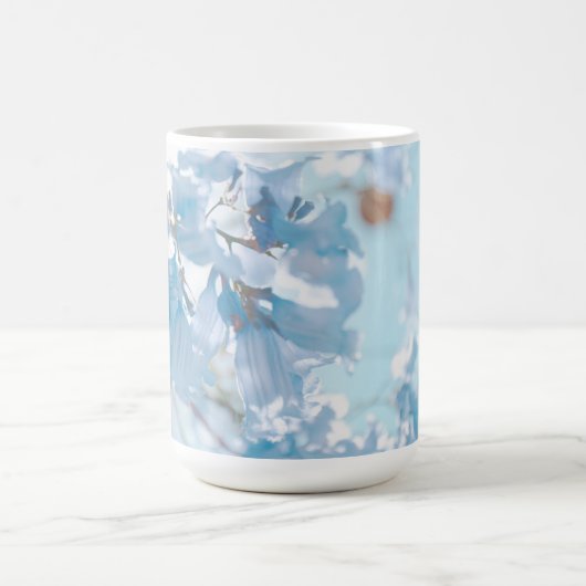 Mug Pastel Bleu Doux Jacaranda Arbre Fleurs Fleurs (Centre)