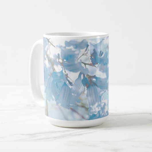Mug Pastel Bleu Doux Jacaranda Arbre Fleurs Fleurs (Devant gauche)