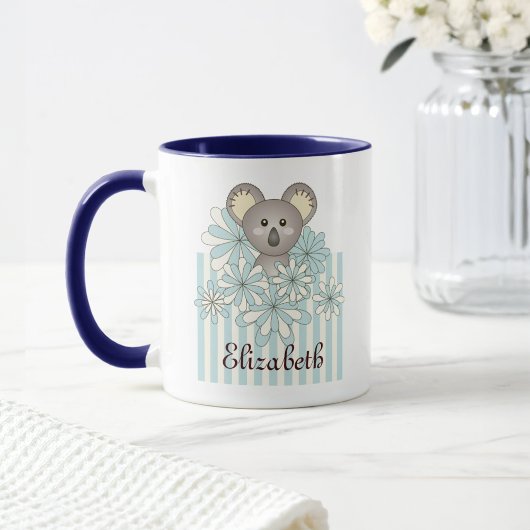 Mug Pastel Blue Cute Koala Bear Kids