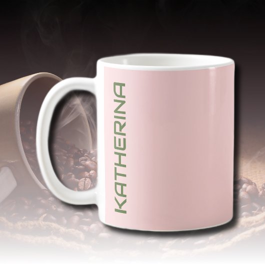 Mug Pastel Blush couleur solide personnalisée