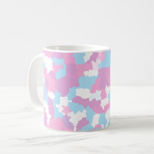 Mug Pastel Camouflage Motif d'art Abstrait (Devant gauche)
