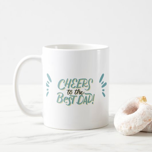 Mug Pastel "Cheer To The Best Dad" For Father's Day (Avec donut)