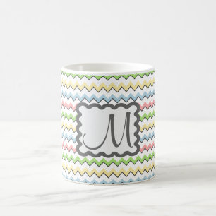 Mug Pastel Chevron avec Monogram de Shirley Taylor