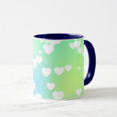 Mug Pastel coeurs deux tones café & thé (Devant droit)