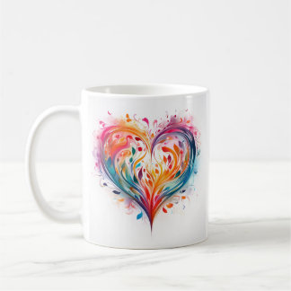 Mug Pastel coloré Abstrait Coeur Design