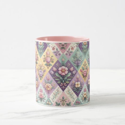 Mug Pastel coloré Jacquard Pâques/Printemps (Centre)