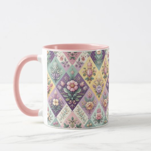 Mug Pastel coloré Jacquard Pâques/Printemps (Gauche)