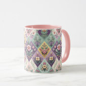 Mug Pastel coloré Jacquard Pâques/Printemps (Devant droit)