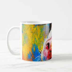 Mug Pastel Cow Portrait Peinture moderne