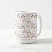 Mug Pastel Cute Arc-en-ciel & Coeur merveilleux cadeau (Devant droit)