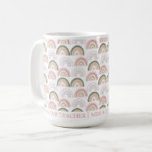 Mug Pastel Cute Arc-en-ciel & Coeur merveilleux cadeau (Devant gauche)