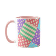 Pastel Damier Rayure Arc Géométrique