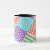 Mug Pastel Damier Rayure Arc Géométrique (Centre)