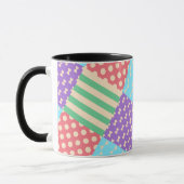 Mug Pastel Damier Rayure Arc Géométrique (Gauche)