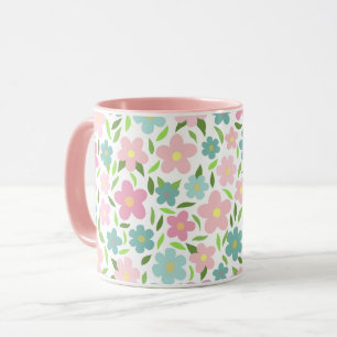 Mug Pastel Ditsy Floral Shabby Chic Coquette