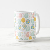 Mug Pastel Easter Eggs Floral Pattern - Cute Spring (Devant droit)