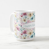 Mug Pastel Easter Floral Art with Spring Blooms  (Devant gauche)