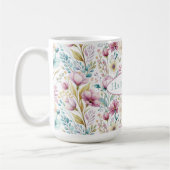 Mug Pastel Easter Floral Art with Spring Blooms  (Gauche)