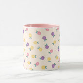Mug Pastel Floral Pattern – Cute Yellow, Pink & Purple (Centre)