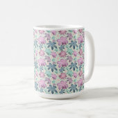 Mug Pastel Floral watercolor Pattern  (Devant droit)