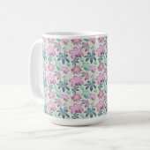 Mug Pastel Floral watercolor Pattern  (Devant gauche)