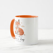 Mug Pastel Fox Mom Baby First Mother’s Day Rainbow (Devant gauche)