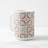 Mug Pastel Geometric Tile Pattern | Pink Mint Purple (Devant gauche)
