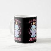 Mug Pastel Goth Baby Baphomet Pas aujourd'hui Jésus An (Devant gauche)