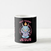 Mug Pastel Goth Baby Baphomet Pas aujourd'hui Jésus An (Centre)