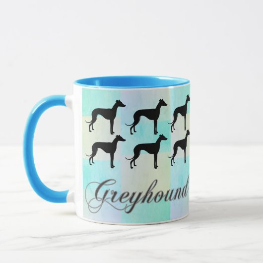 Mug Pastel Greyhound Silhouette (Gauche)