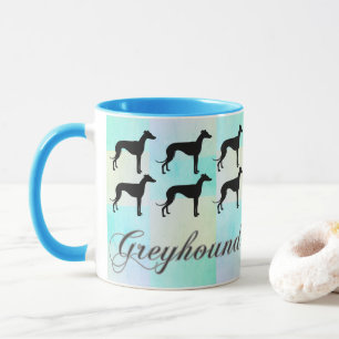 Mug Pastel Greyhound Silhouette