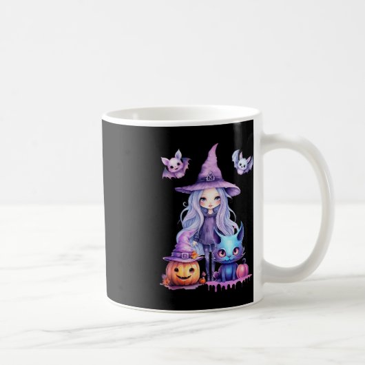 Mug Pastel Halloween Witch Chat Citrouille Pastelcore (Droite)