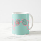 Mug Pastel Heart Tennis Lecteur Racquettes Ball Design (Devant droit)