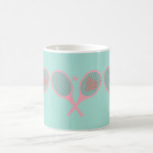 Mug Pastel Heart Tennis Lecteur Racquettes Ball Design (Centre)