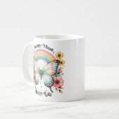 Mug Pastel Hippie "Happy Mind Happy Life" (Devant gauche)