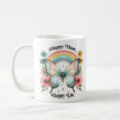 Mug Pastel Hippie "Happy Mind Happy Life" (Gauche)