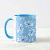 Mug Pastel Jolie Fleurs Bleues et Blanches (Gauche)