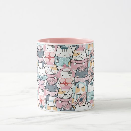 Mug Pastel Kawaii Character Collage (Centre)