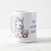 Mug Pastel Kawaii Unicorn Doll with Flower Basket (Devant gauche)