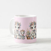 Mug Pastel Kawaii Unicorne Mère Fille Duo Rose (Devant gauche)