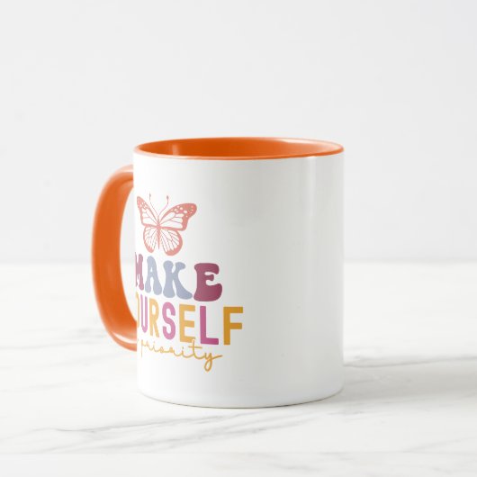 Mug Pastel "Make Yourself a Priority" Self Care (Devant gauche)