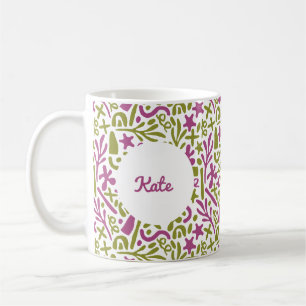 Mug Pastel mignon personnalisé abstrait