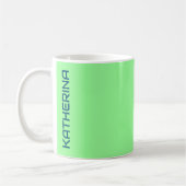 Mug Pastel Mint Vert Solide Couleur Personnalisée (Gauche)