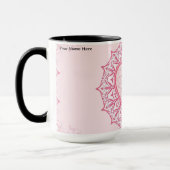 Mug Pastel Nostalgia Pink Heart Mandala Aesthetic (Gauche)