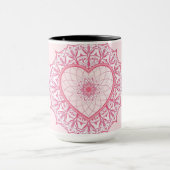 Mug Pastel Nostalgia Pink Heart Mandala Aesthetic (Centre)