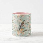 Mug Pastel Oriental Oiseaux et fleurs de fruits (Centre)