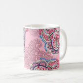 Mug Pastel paisley, patchwork ethnique traditionnel (Devant droit)